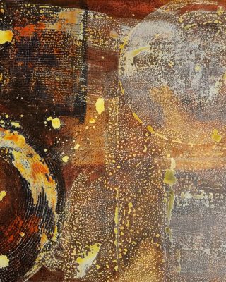 Begegnung 2026 Mischtechnik auf Leinwand 100cm x 100cm